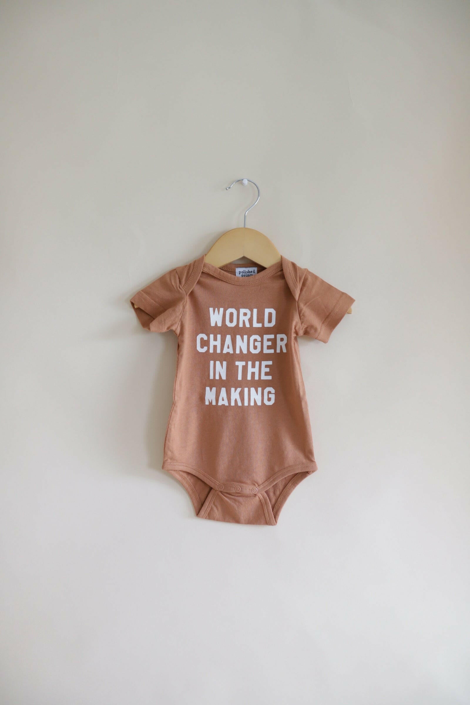 World Changer in the Making Organic Cotton Baby Bodysuit Baby Bodysuit Polished Prints