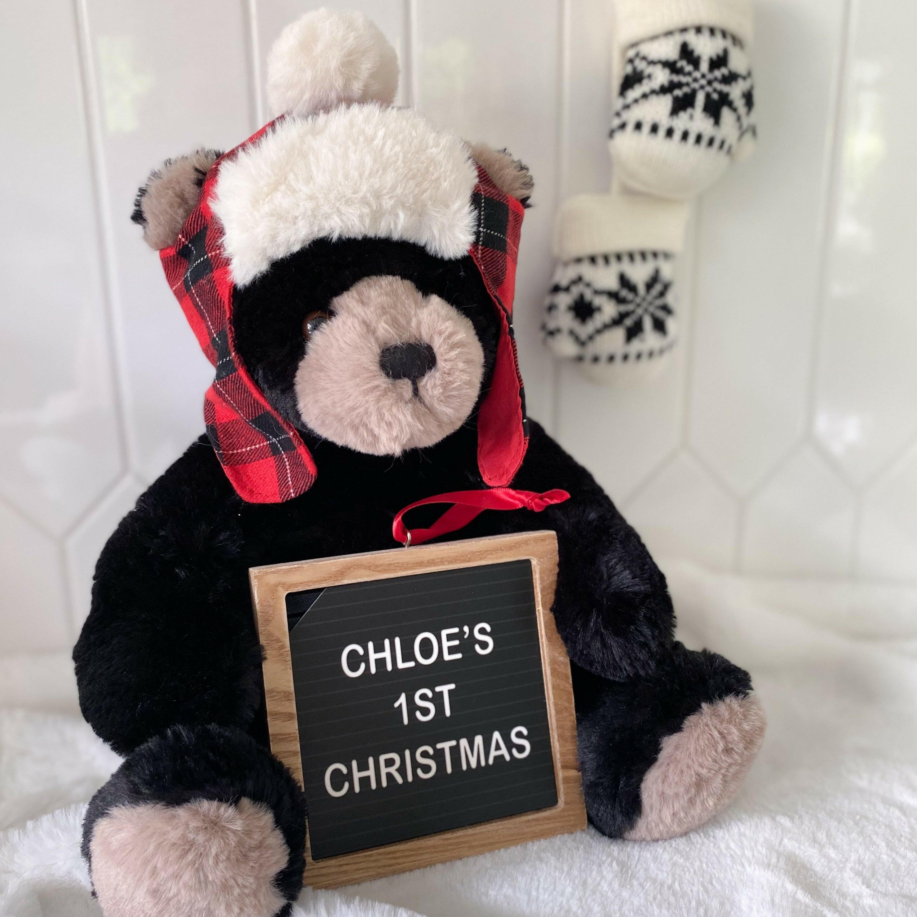'BERN' THE BLACK BEAR PLUSH TOY Stuffed Toy MON AMI