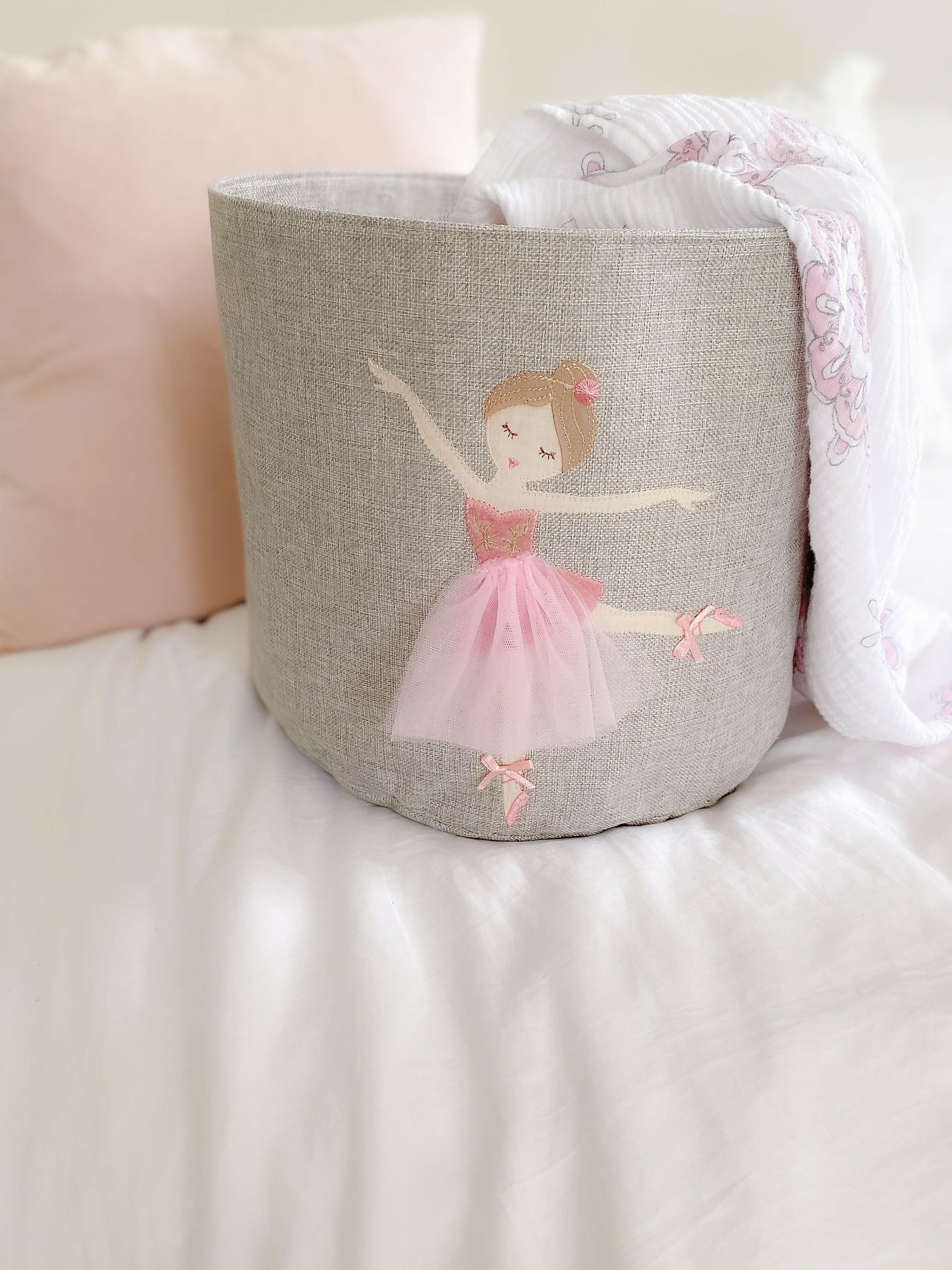 BALLERINA LINEN TOY BIN Storage Bin MON AMI