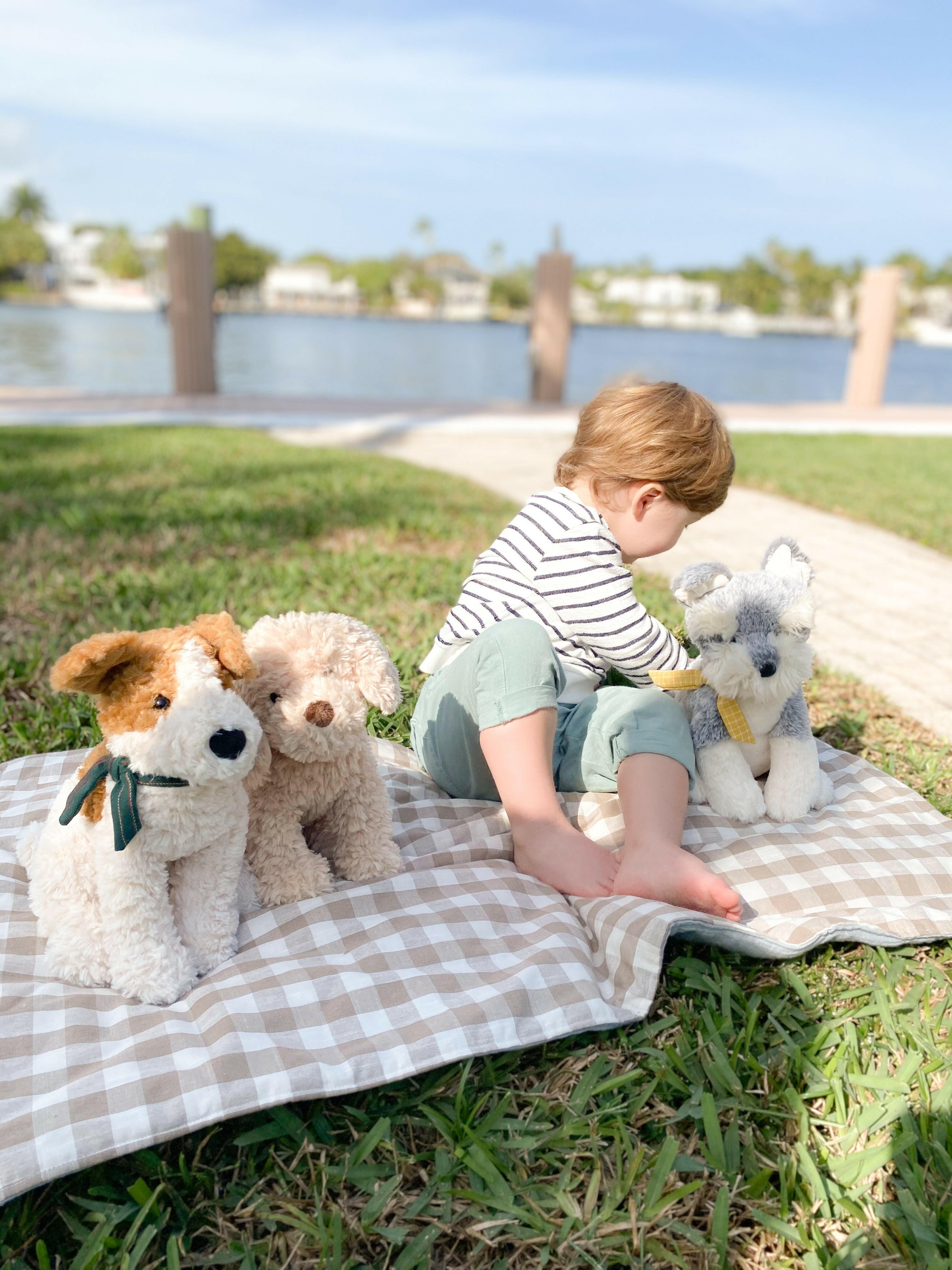 'WINSTON' THE SCHNAUZER PUPPY PLUSH TOY Stuffed Toy MON AMI