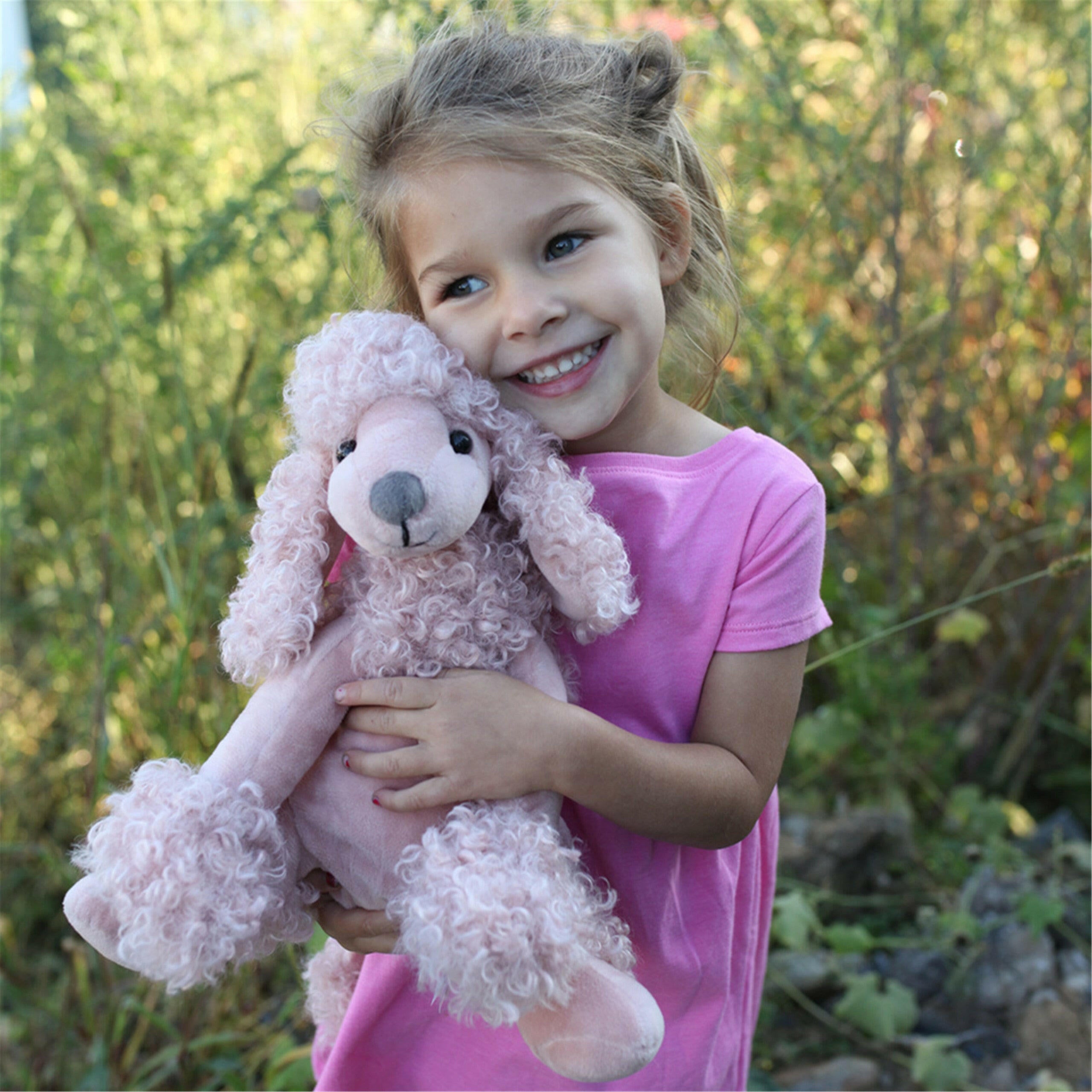 'Paris' Mauve Poodle Plush Toy Stuffed Toy MON AMI
