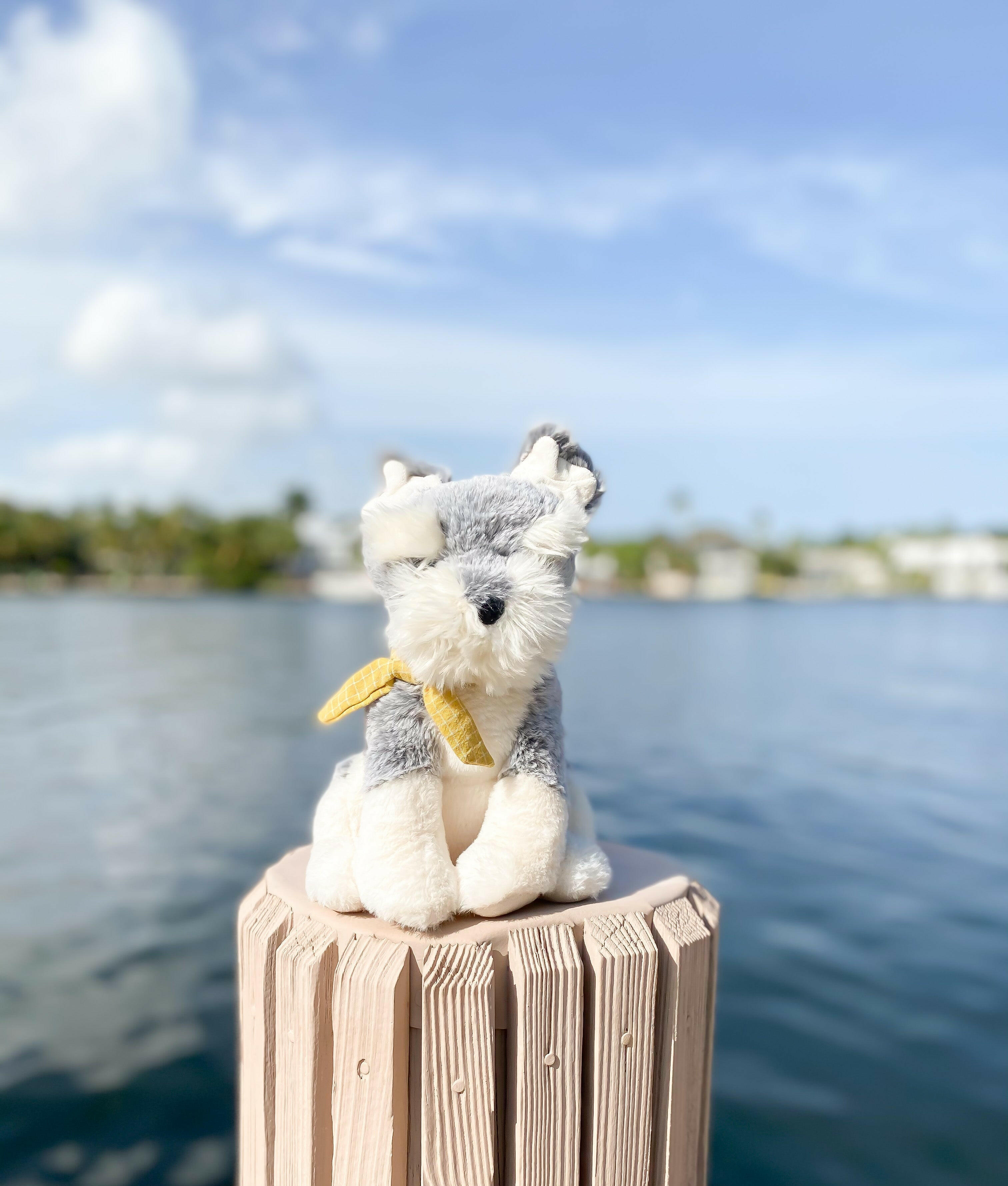 'WINSTON' THE SCHNAUZER PUPPY PLUSH TOY Stuffed Toy MON AMI