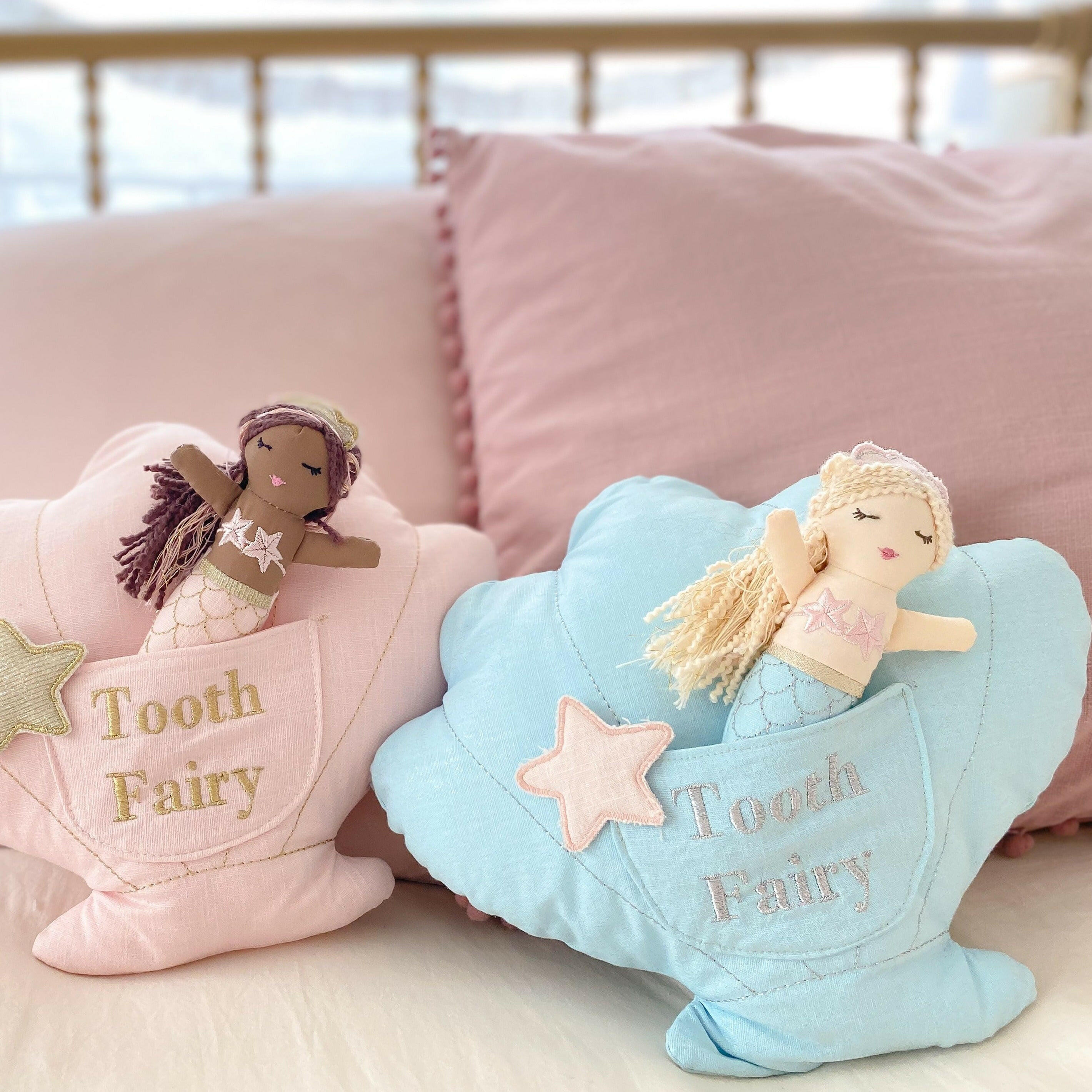 ‘MIMI' MERMAID TOOTH FAIRY PILLOW & DOLL SET Pillow MON AMI