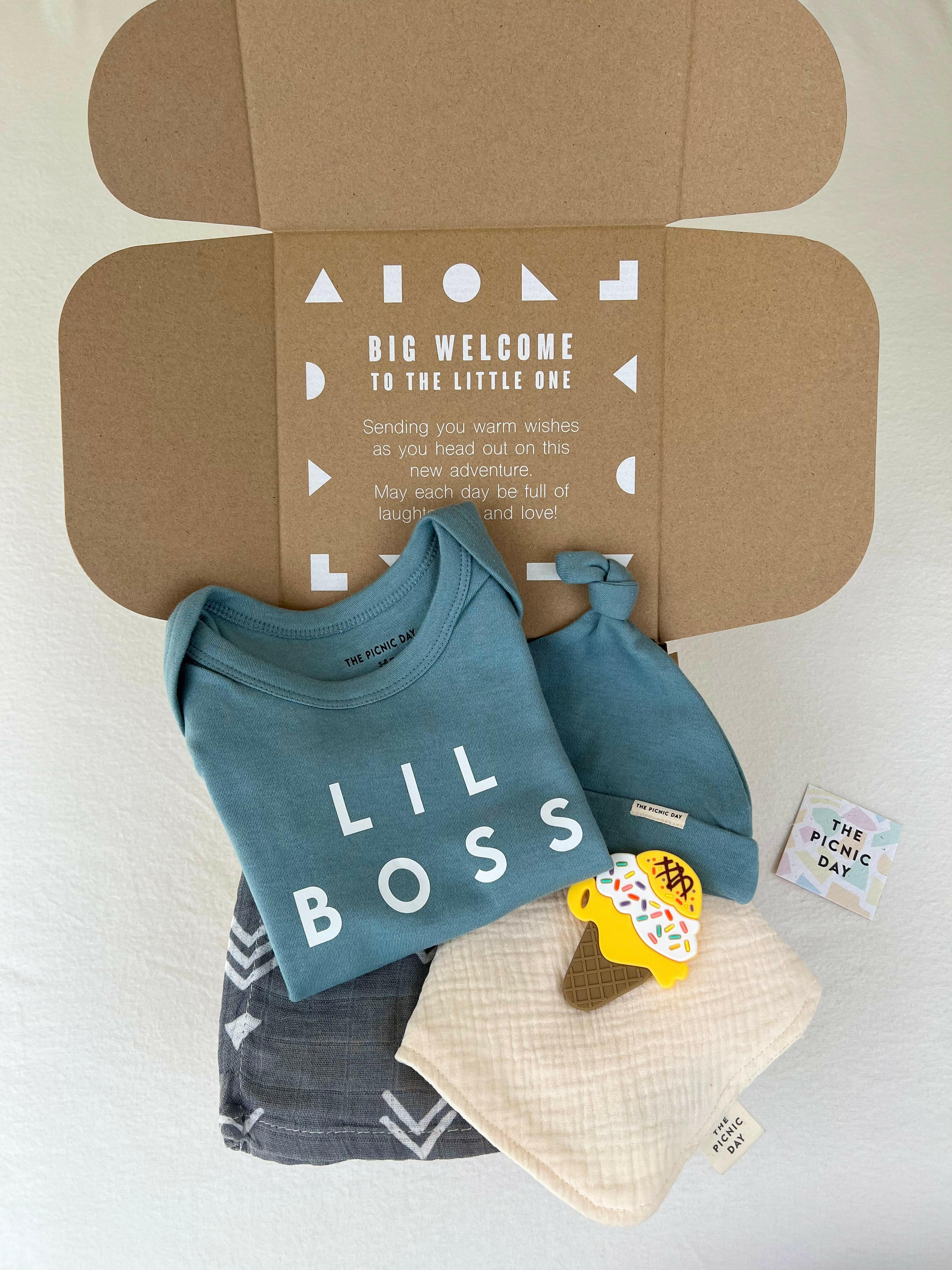 Lil Boss Organic Baby Gift Bundle Juniper Baby Gift Sets The picnic day