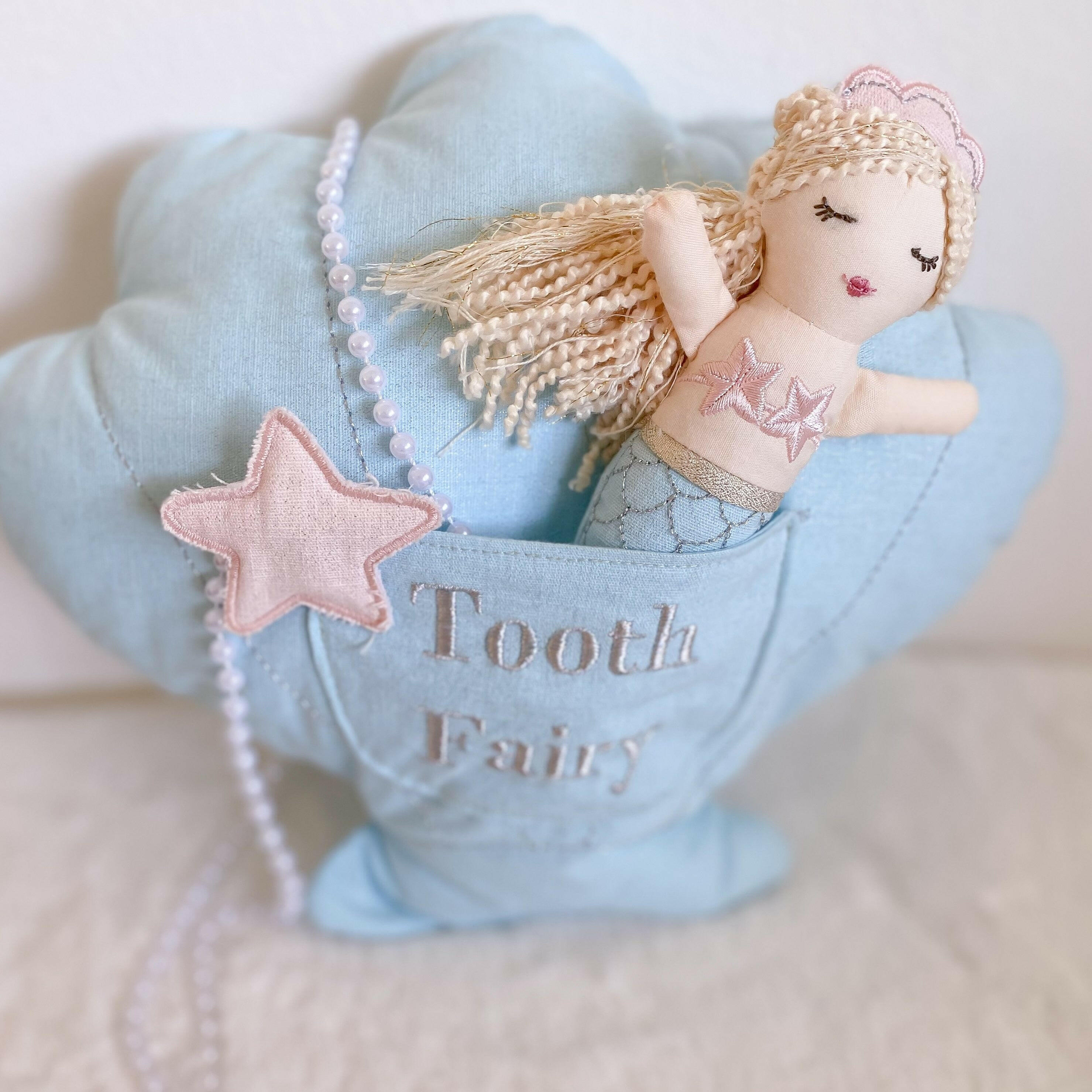‘MIMI' MERMAID TOOTH FAIRY PILLOW & DOLL SET Pillow MON AMI