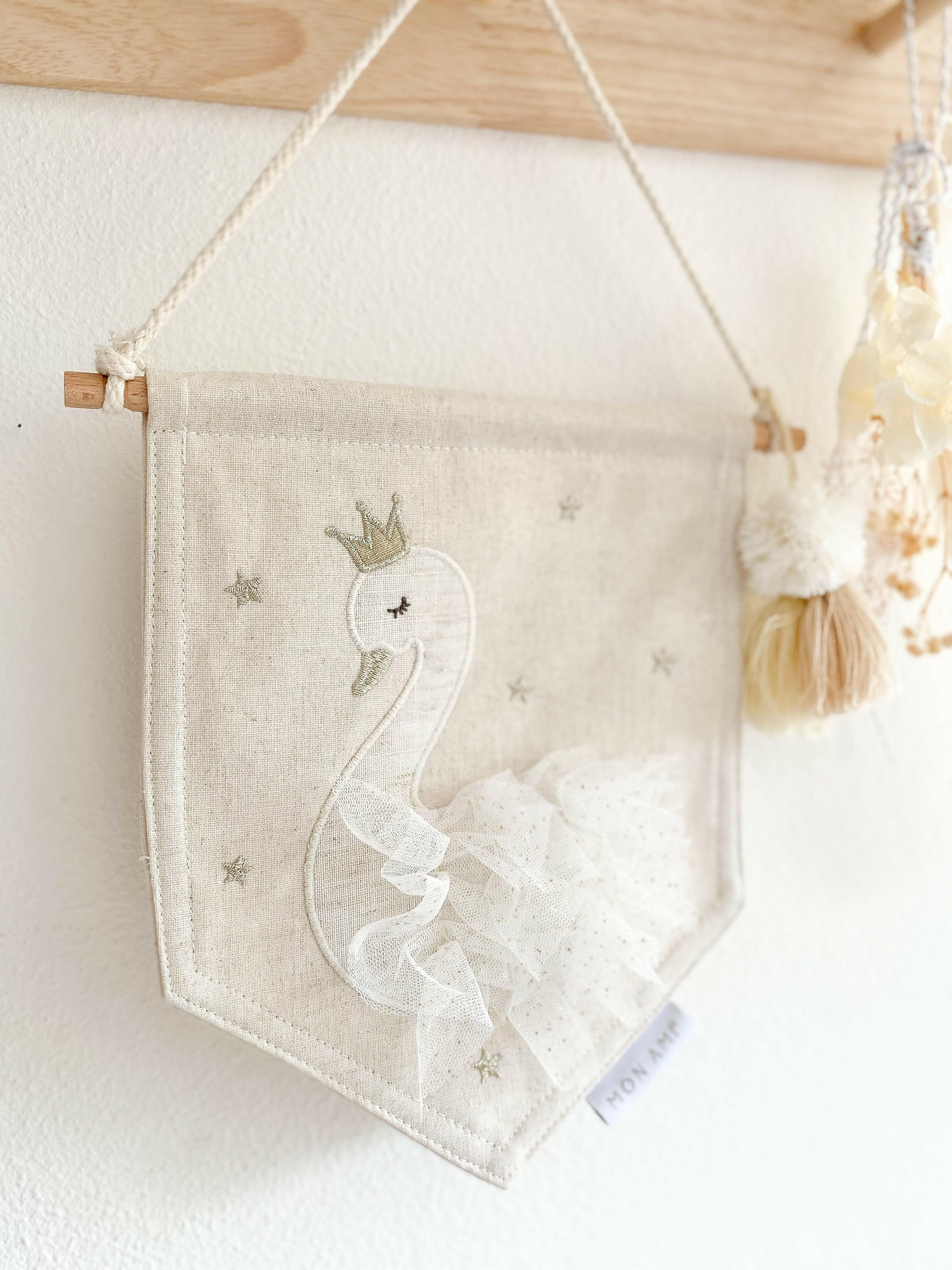 SWAN WALL BANNER Home Decor MON AMI