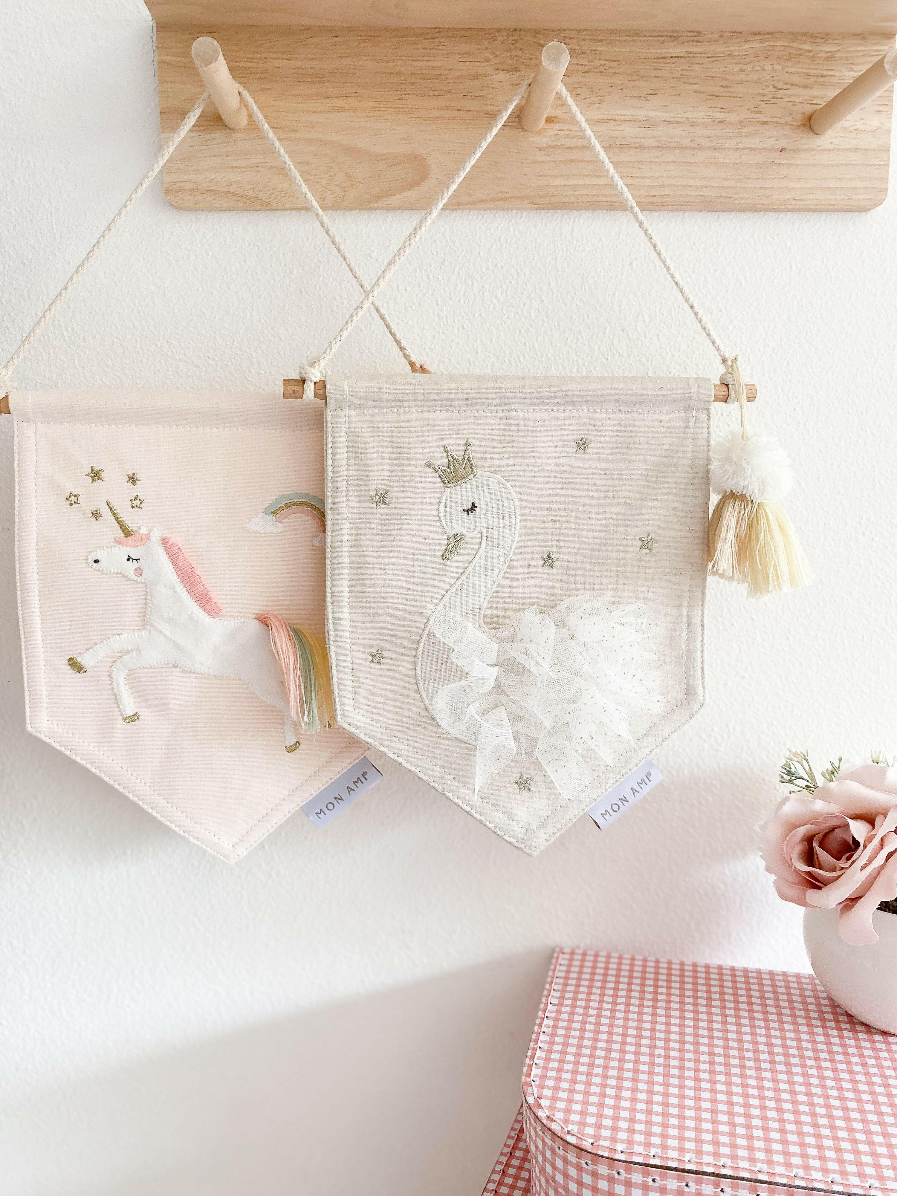 SWAN WALL BANNER Home Decor MON AMI