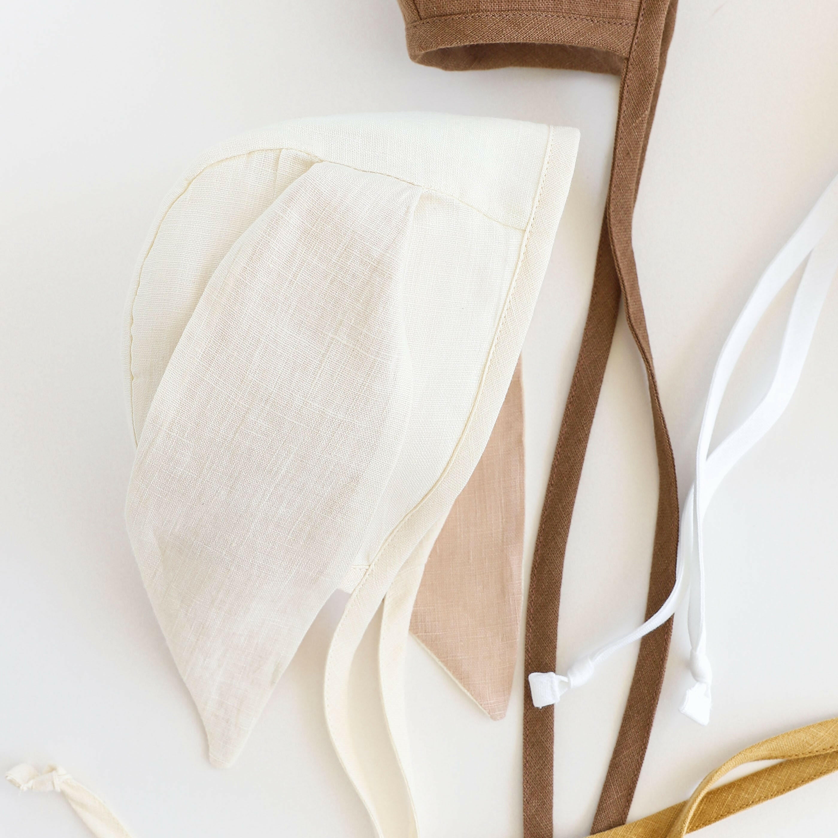 Ivory Bunny Bonnet Cotton-Lined Bonnets Briar Baby®