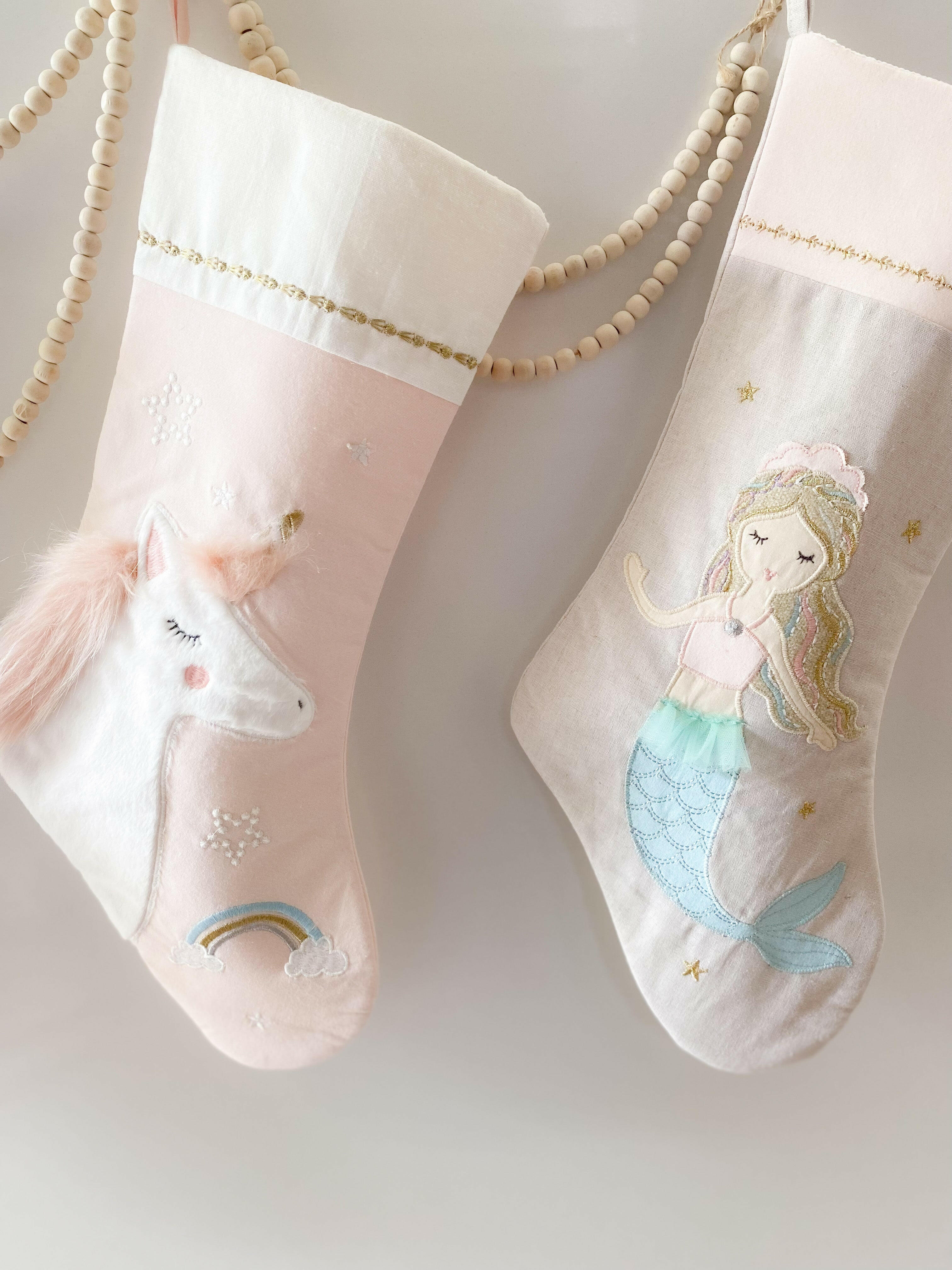 'MIMI' MERMAID LINEN CHRISTMAS STOCKING Stocking MON AMI