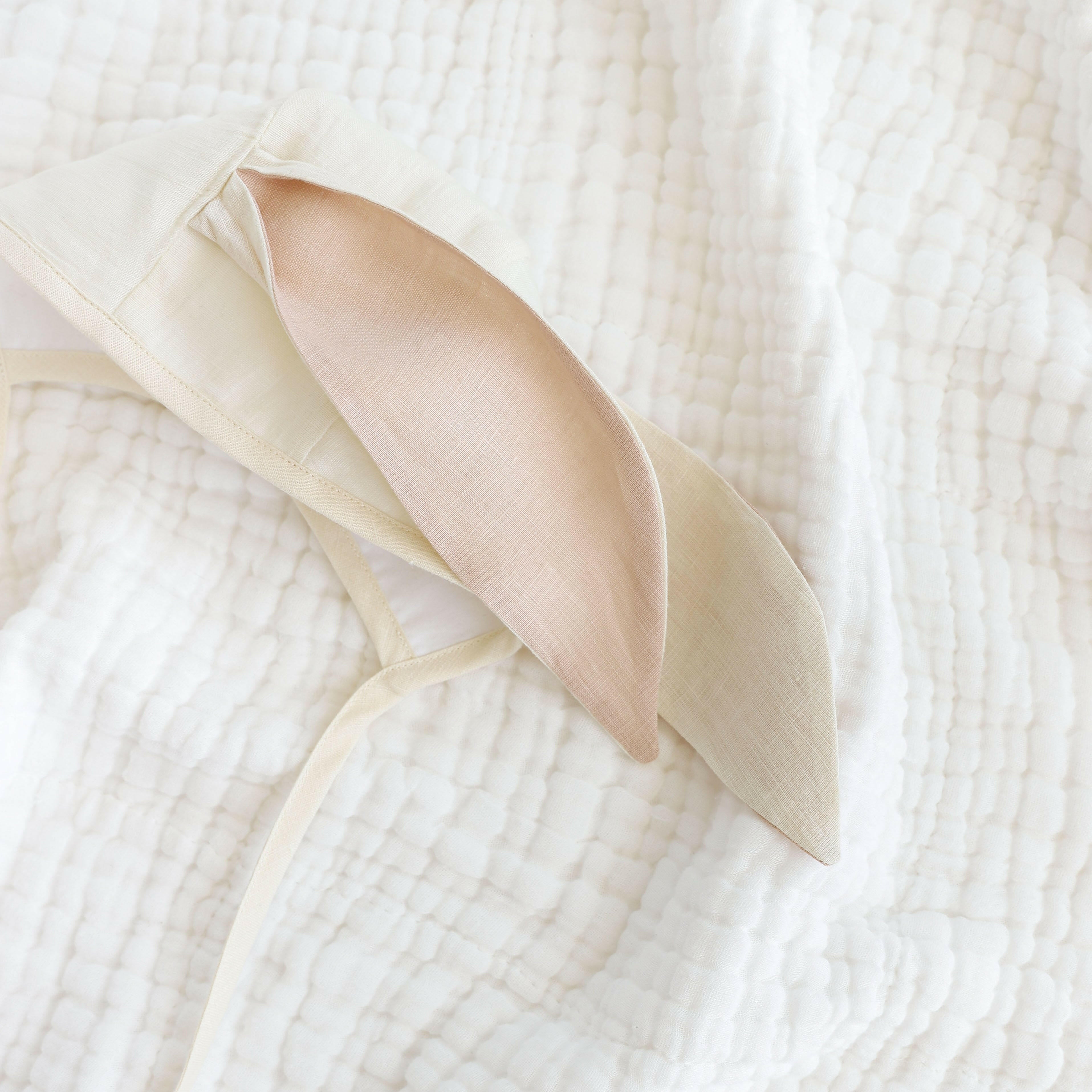 Ivory Bunny Bonnet Cotton-Lined Bonnets Briar Baby®