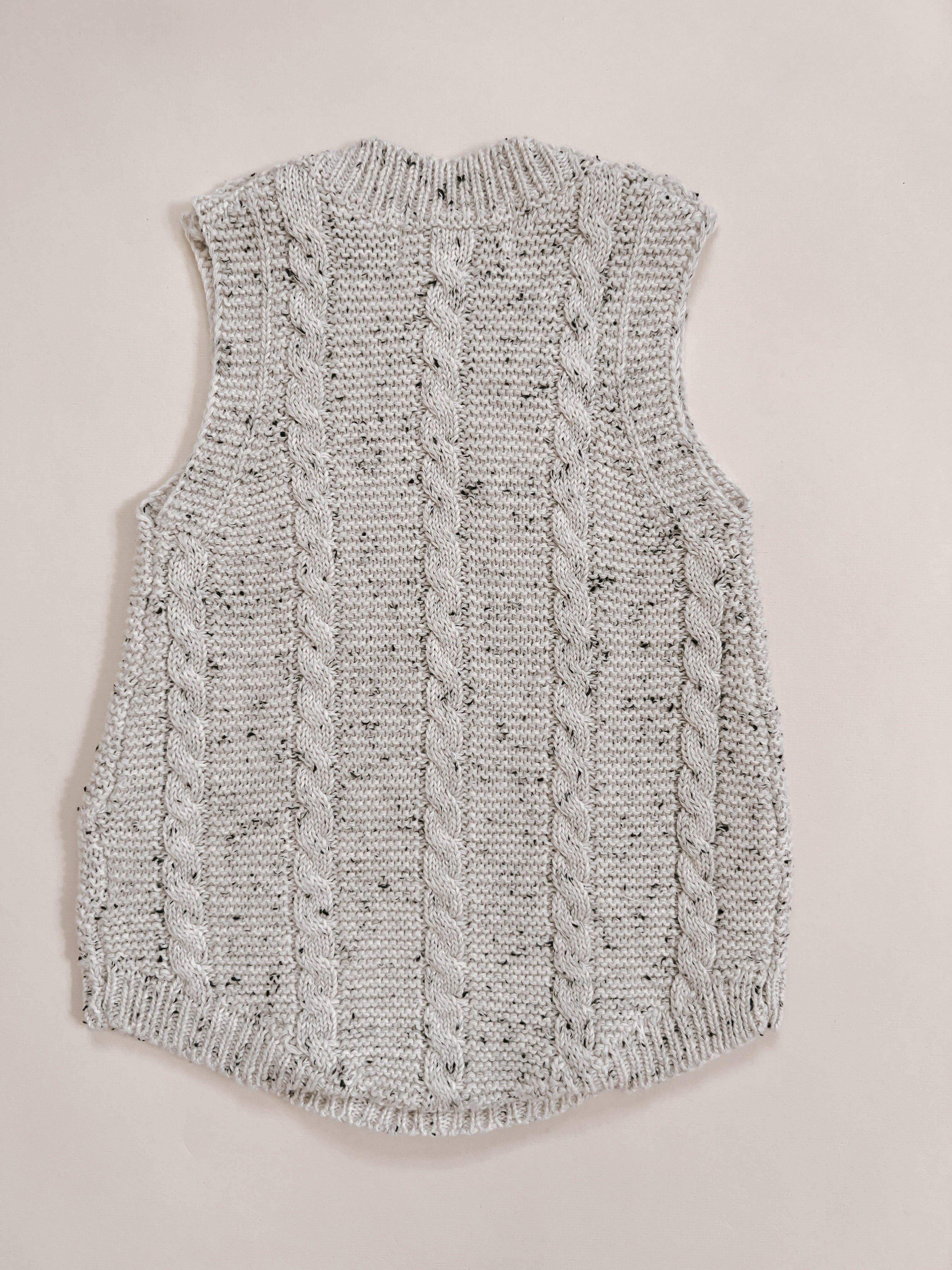 Luna + Luca Cable Knit Summer Romper - Black Speckle Luna + Luca