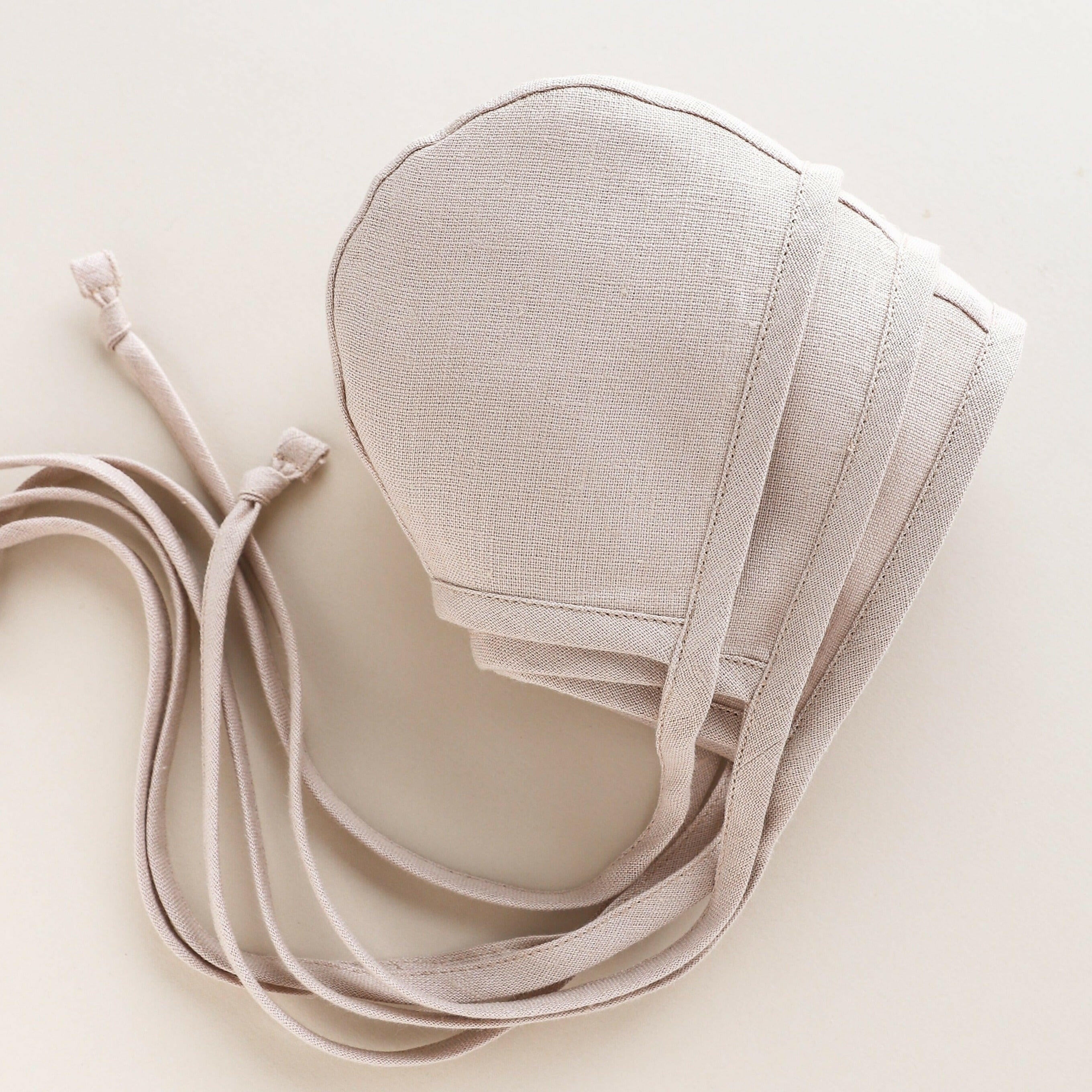 Just Beige Linen Bonnet Cotton-Lined Bonnets Briar Baby®