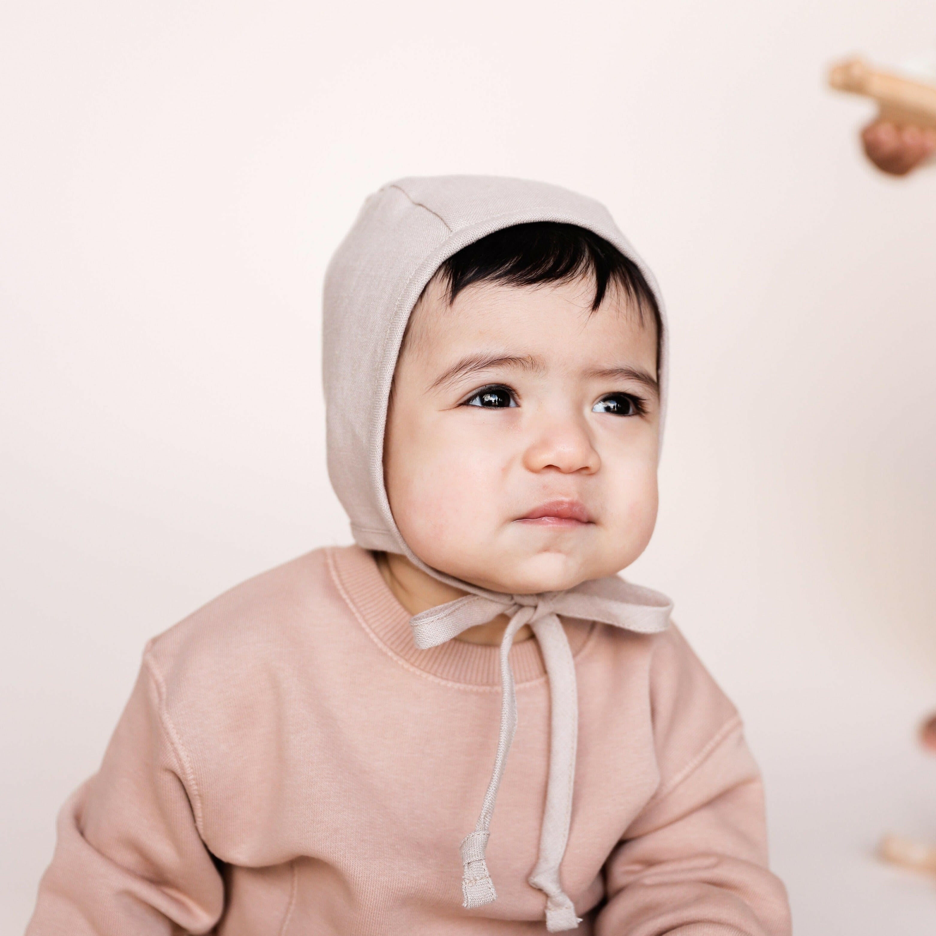 Just Beige Linen Bonnet Cotton-Lined Bonnets Briar Baby®