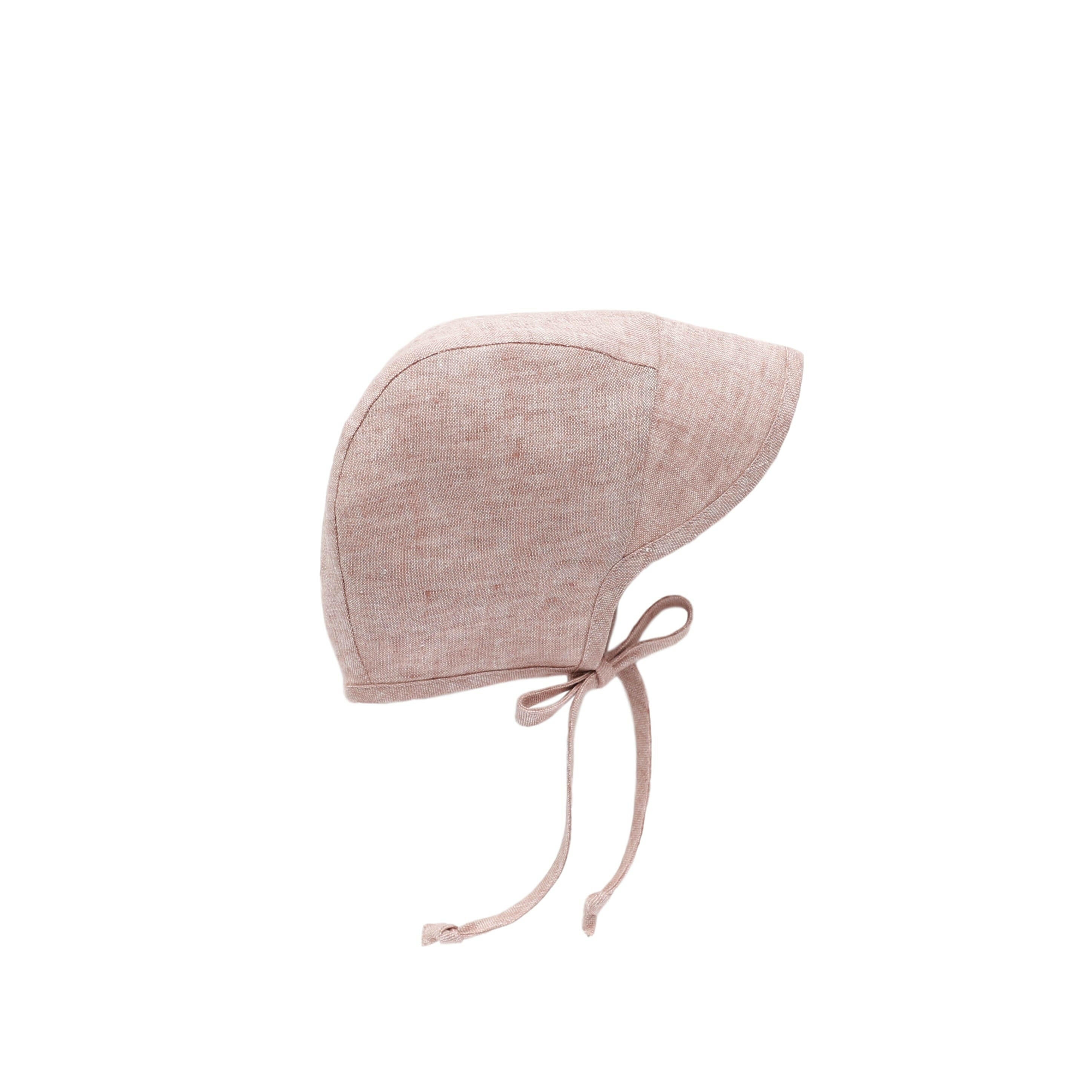 Brimmed Blush Linen Bonnet Cotton-Lined Bonnets Briar Baby®