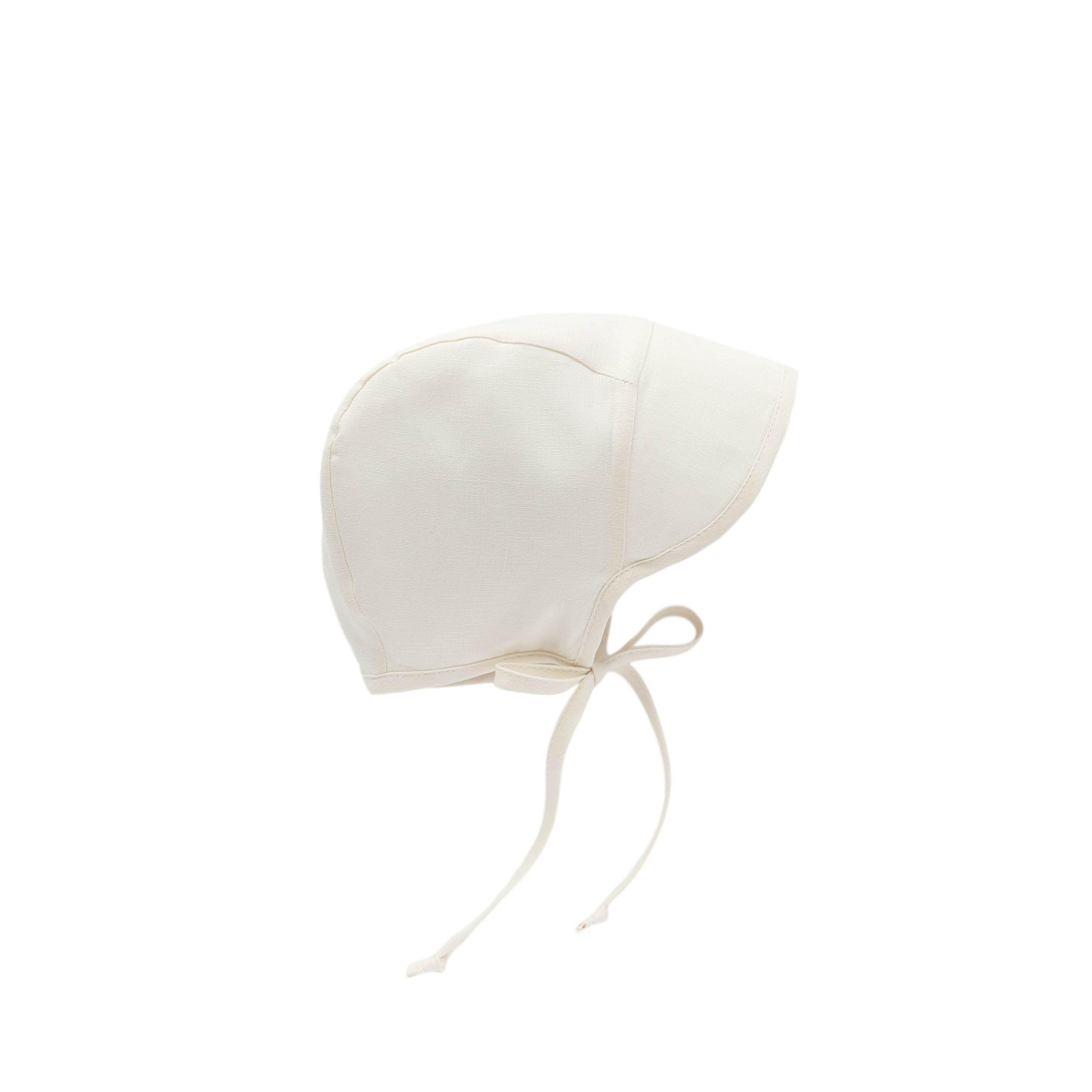 Brimmed Ivory Linen Bonnet Cotton-Lined Bonnets Briar Baby®