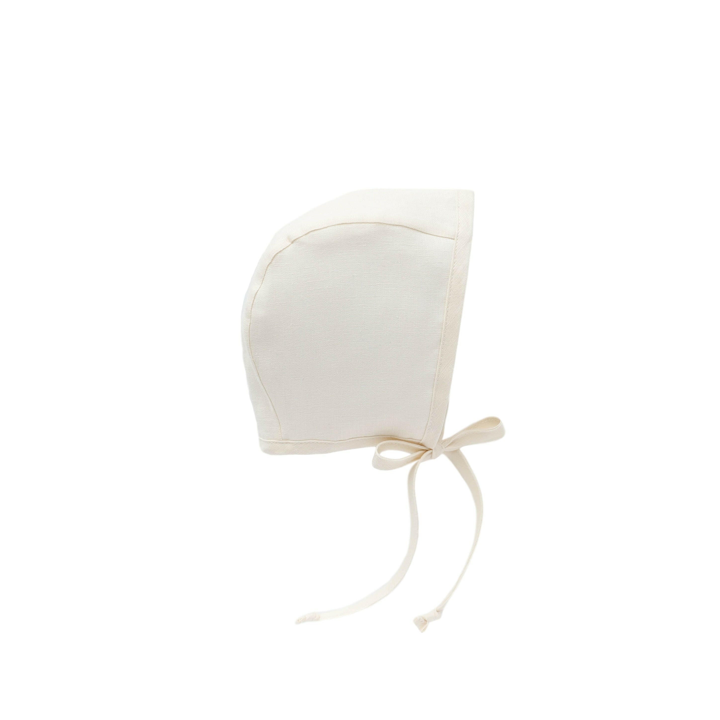 Ivory Linen Bonnet Cotton-Lined Bonnets Briar Baby®