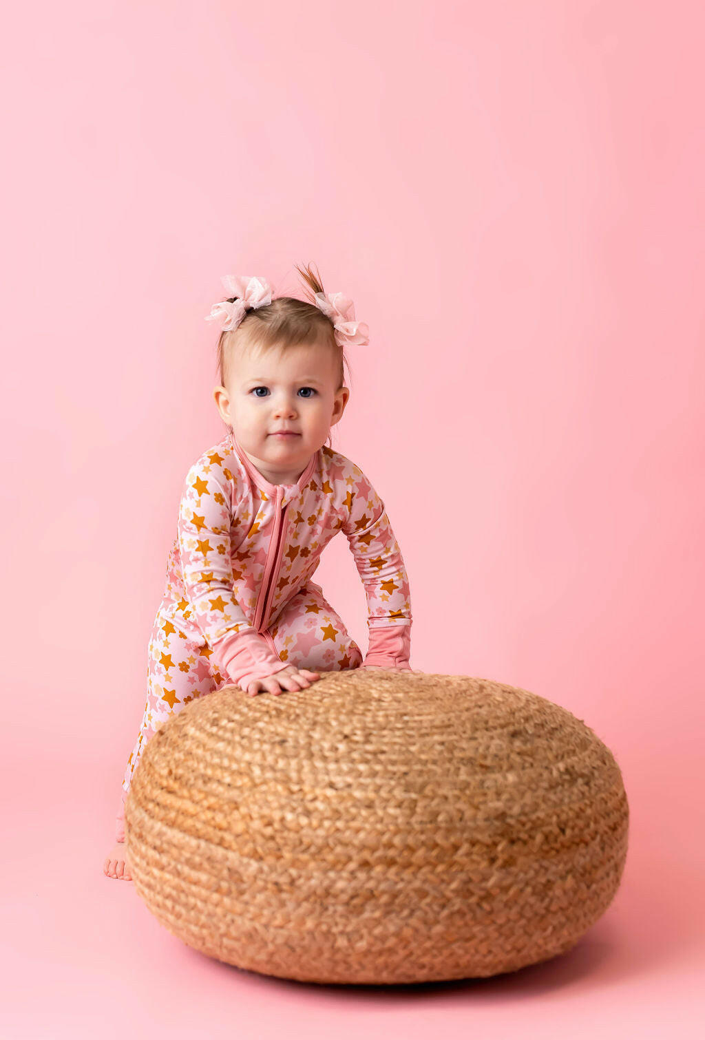 Pink Star Zipper Romper Baby & Toddler Sleepwear In my Jammers