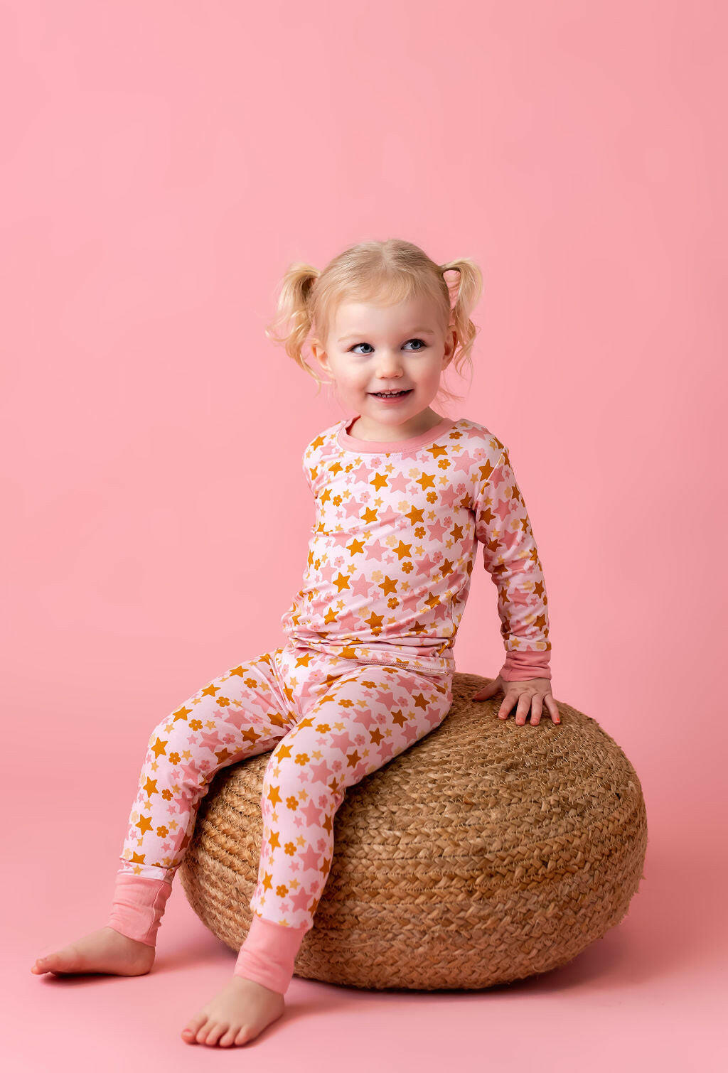 Pink Star Two Piece Set Baby & Toddler Sleepwear In my Jammers