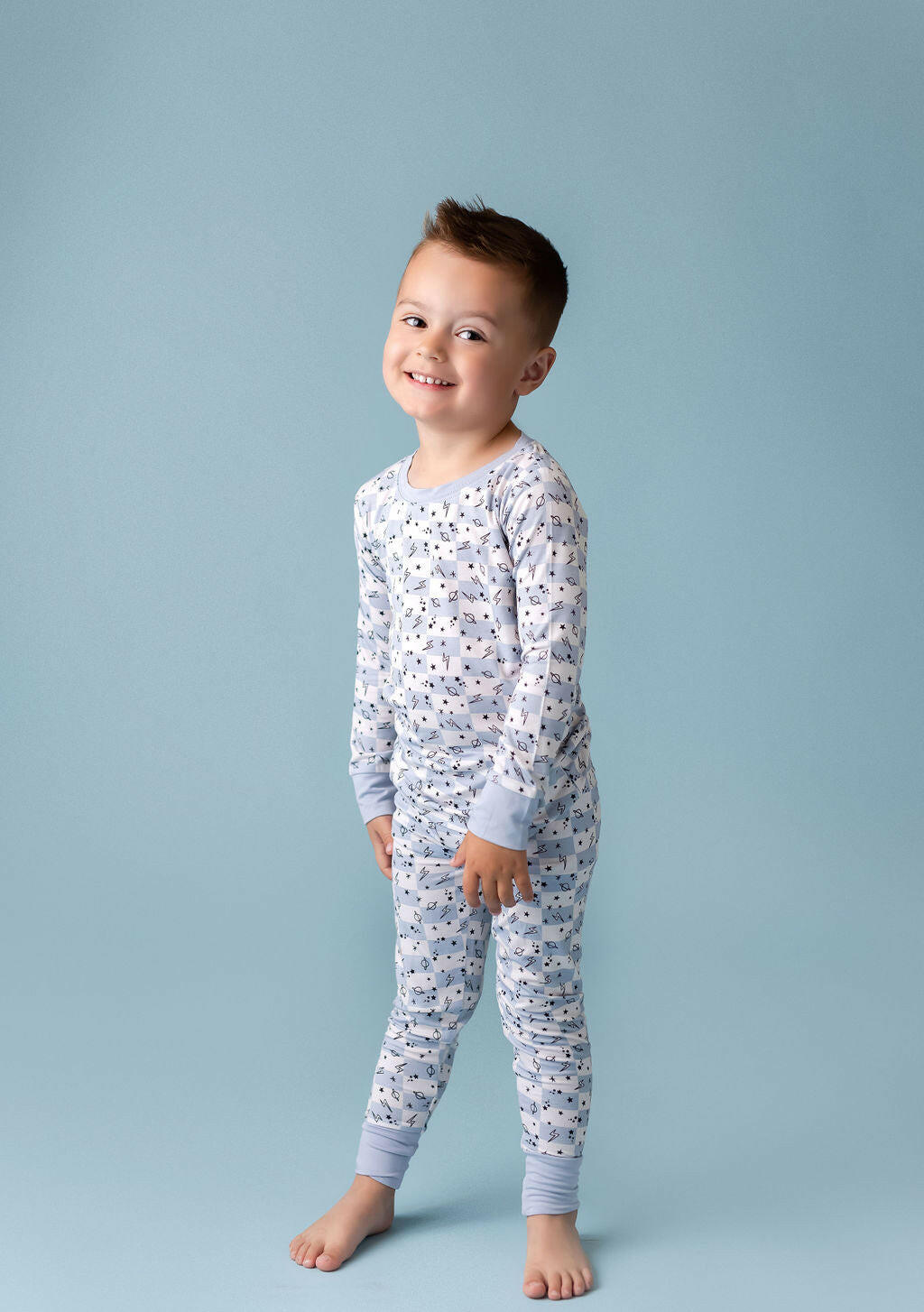 Checkered Space Two Piece Set Baby & Toddler Sleepwear In my Jammers