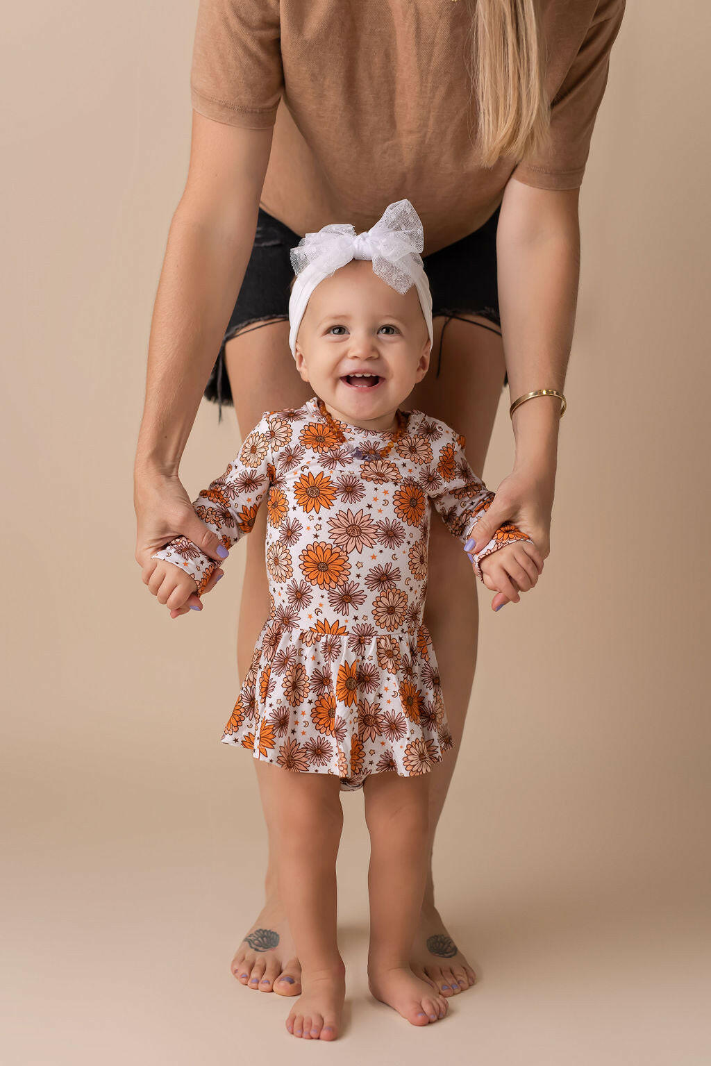 Fall Floral Twirl Bodysuit Baby & Toddler In my Jammers