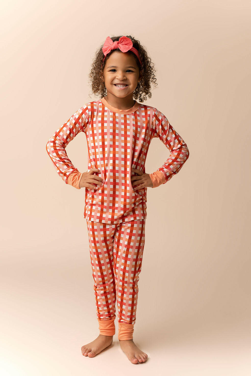 Peachy Plaid Two Piece Set Baby & Toddler In my Jammers