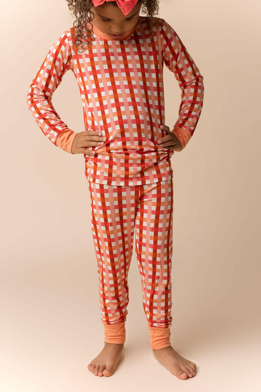 Peachy Plaid Two Piece Set Baby & Toddler In my Jammers