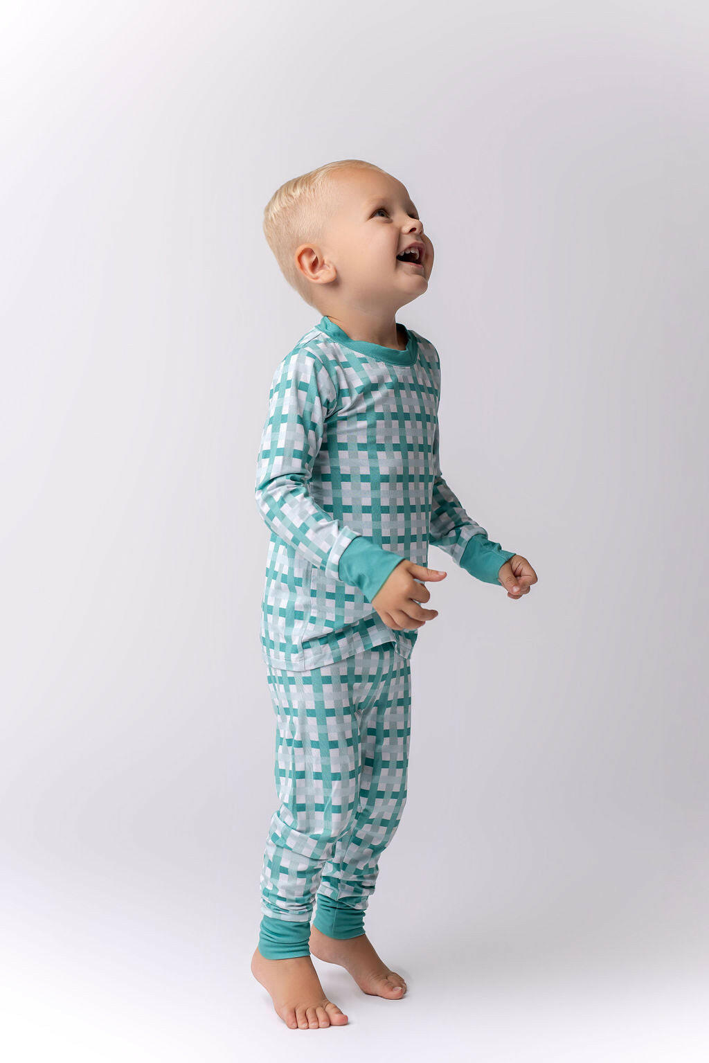 Teal Plaid Two Piece Set Baby & Toddler In my Jammers