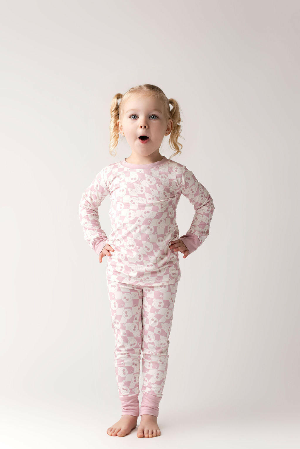 Mauve Wavy Checkered Two Piece Set - Jammers x Karrie Locher Baby & Toddler Sleepwear In my Jammers