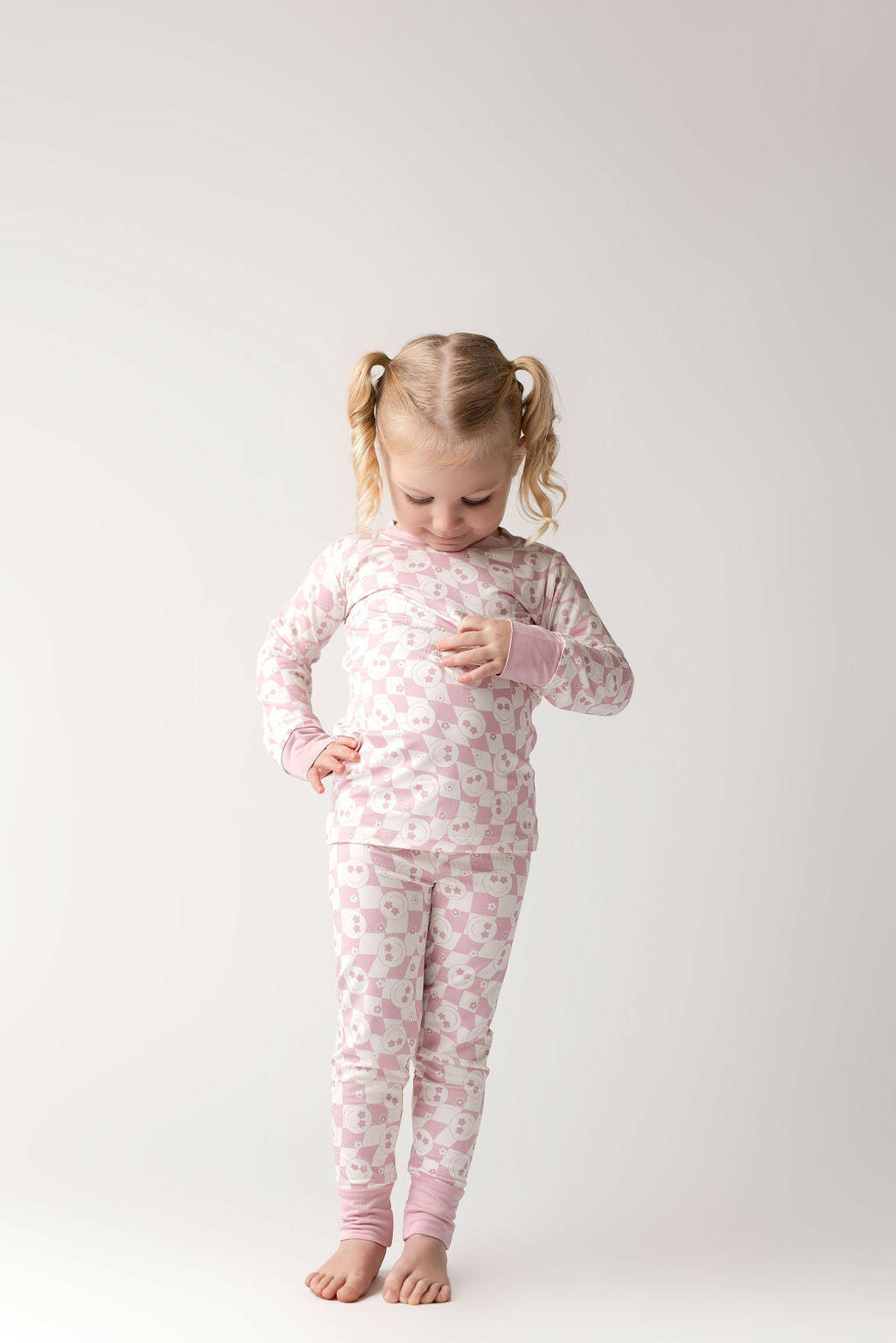 Mauve Wavy Checkered Two Piece Set - Jammers x Karrie Locher Baby & Toddler Sleepwear In my Jammers