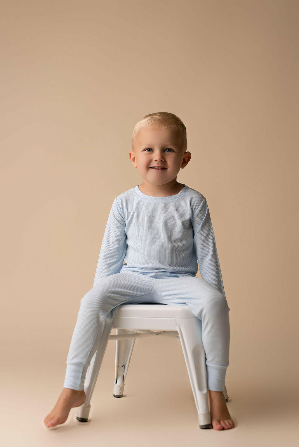 Sky Blue Ribbed Two Piece Set Baby & Toddler In my Jammers