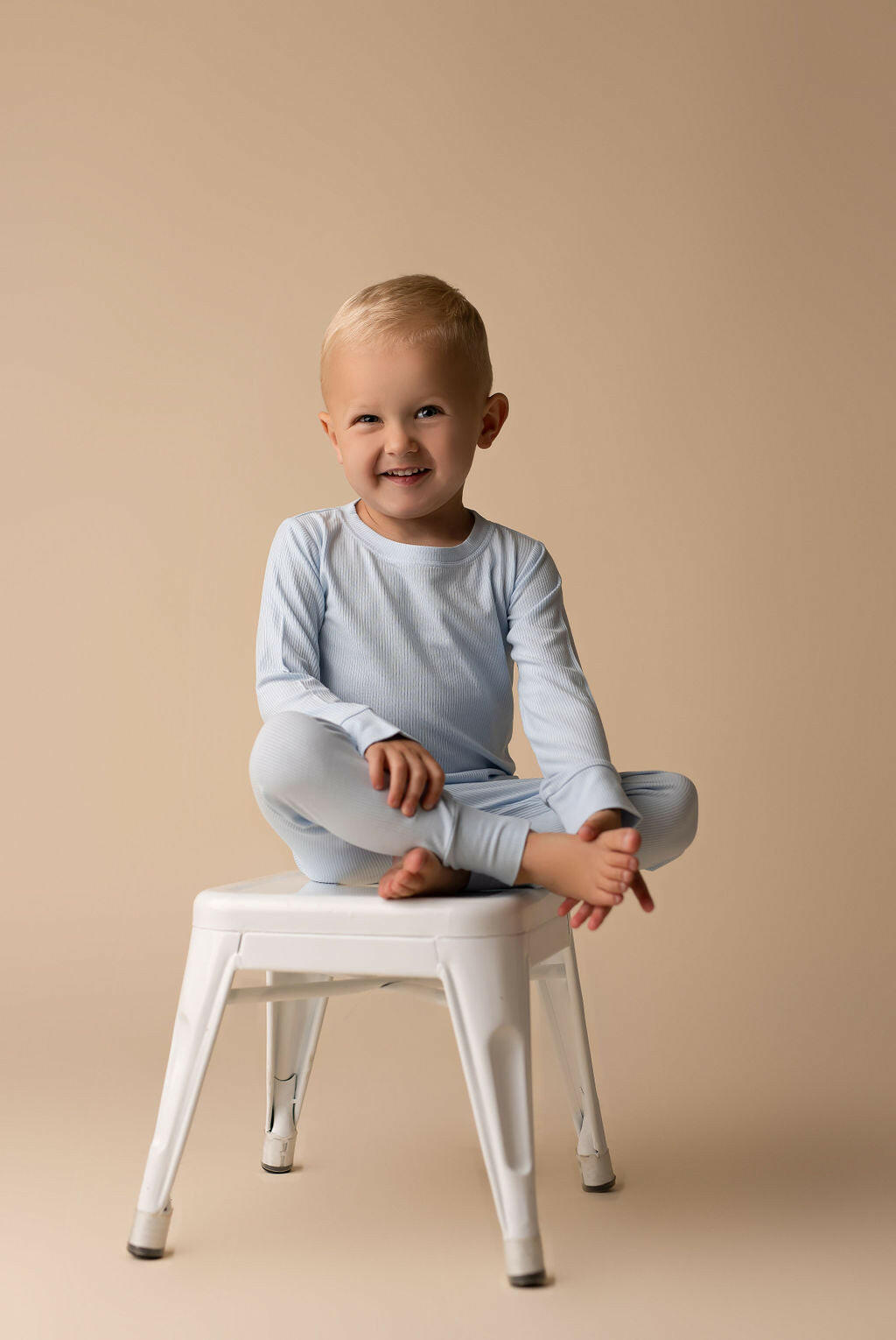 Sky Blue Ribbed Two Piece Set Baby & Toddler In my Jammers