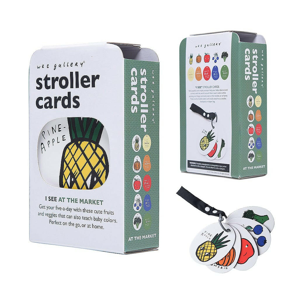 Stroller Cards - I See in the Market Stroller Toys Wee Gallery