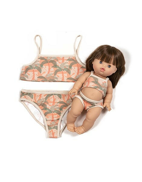 Minikane Doll & Me - JANE Swimsuit in Palm Trees jersey Doll Clothing Minikane