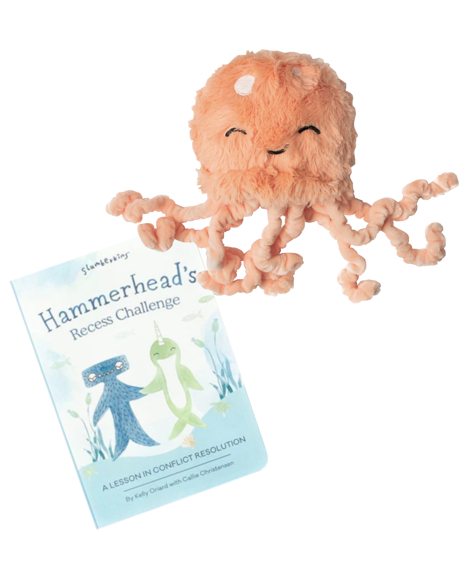 Jellyfish Mini & Hammerhead Board Book Bundle Soft Dolls Slumberkins