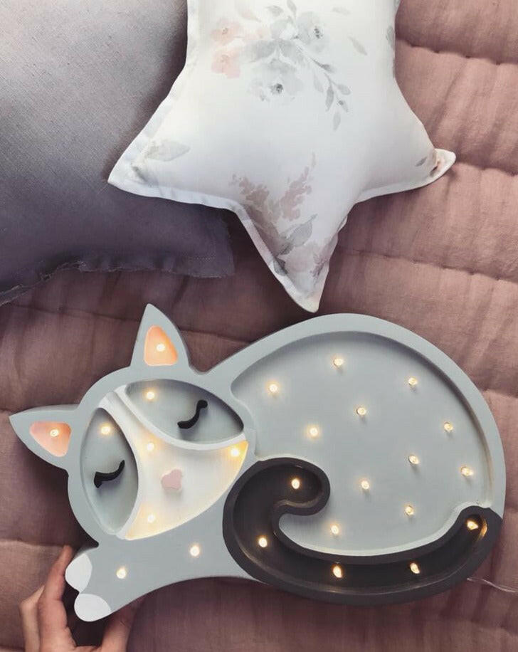 Kitten Lamp - Gray Lighting Little Lights