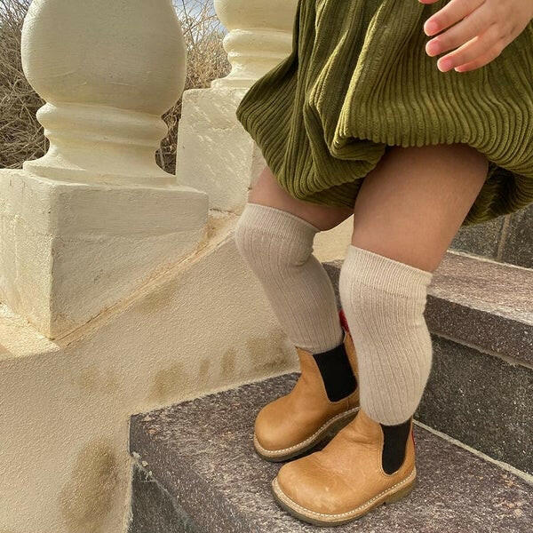 Organic Cotton Knee High Socks - Buff Socks Grech & Co.
