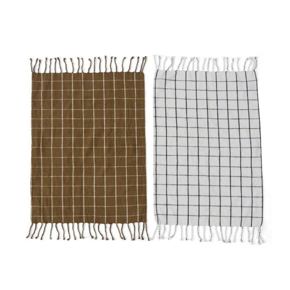 Gobi Tea Towel - 2 Pcs/Pack - Offwhite / Rubber OYOY