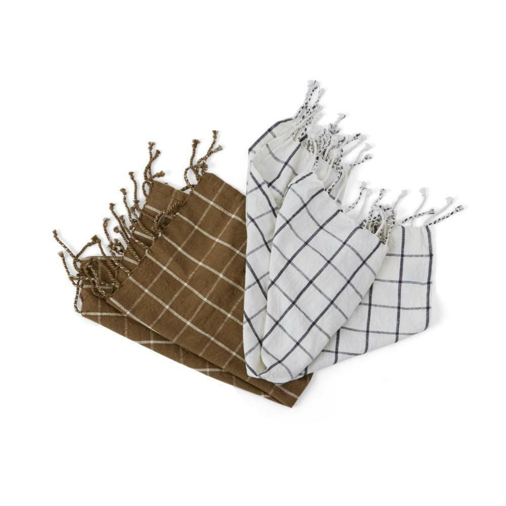 Gobi Tea Towel - 2 Pcs/Pack - Offwhite / Rubber OYOY