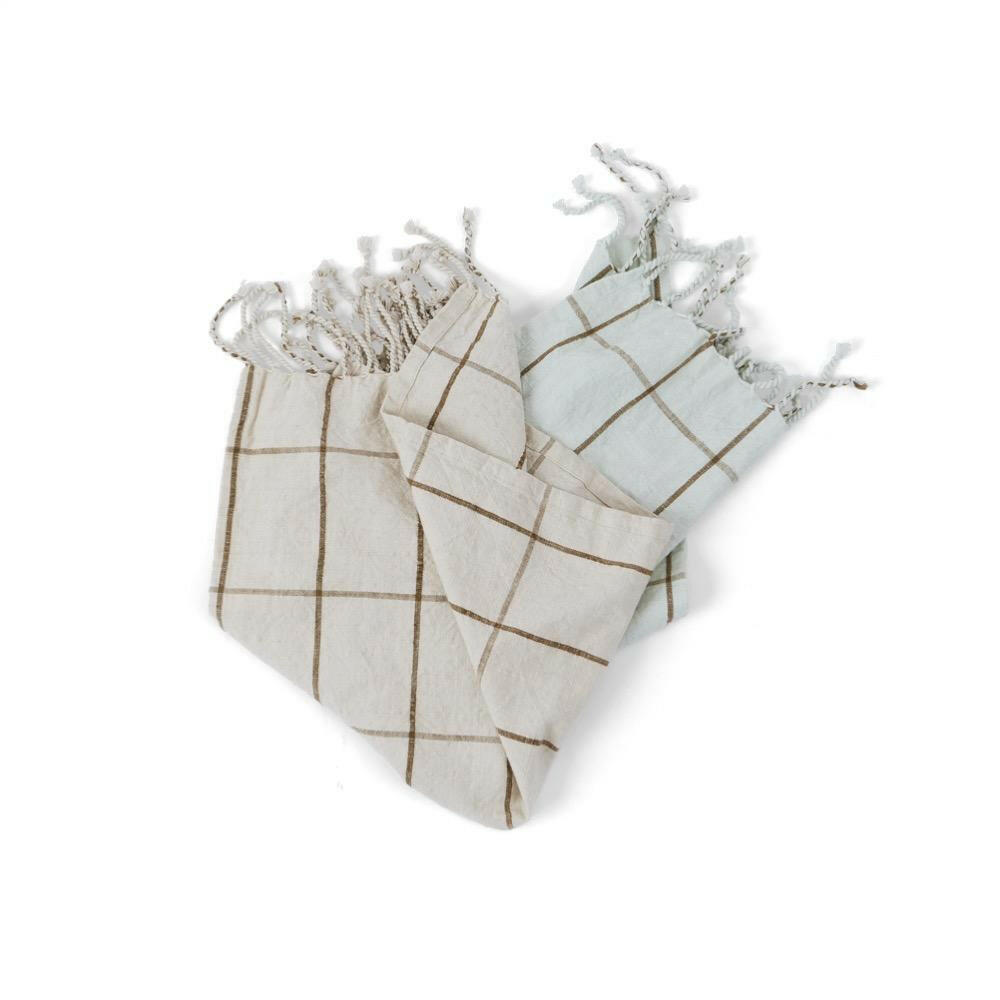 Gobi Tea Towel - 2 Pcs/Pack - Minty / Rose OYOY