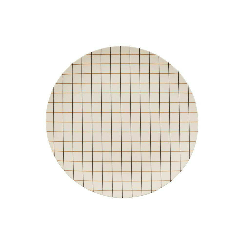 Bamboo Grid Tray - Small - Offwhite / Rubber OYOY