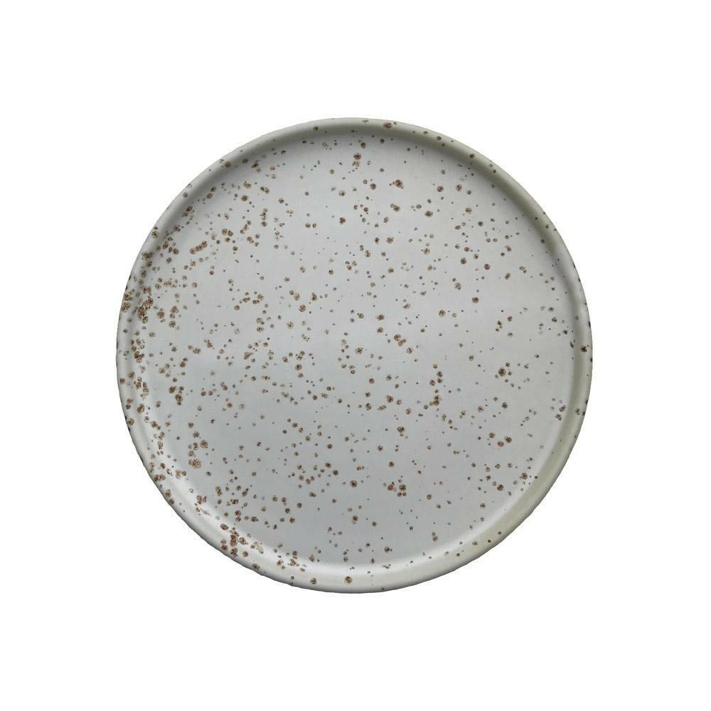 Inka Lunch/Dessert Plate, Pack Of 2 - White / Light Brown OYOY