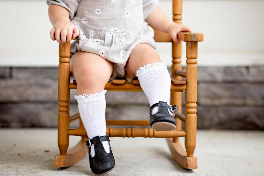 White Top Knee High Socks Socks Little Stocking Co