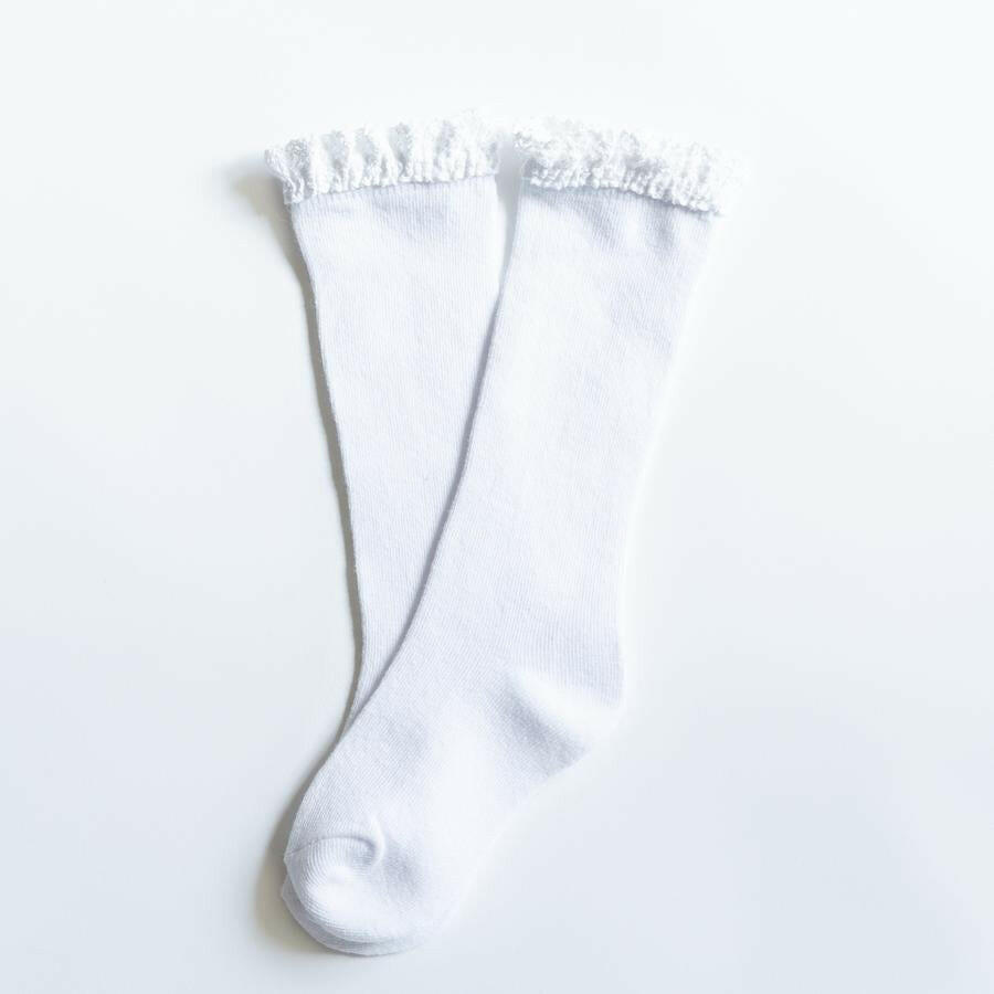 White Top Knee High Socks Socks Little Stocking Co