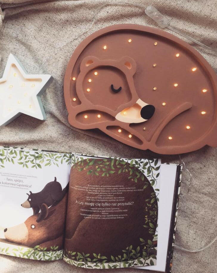 Little Lights Sleeping Bear Lamp Lighting Little Lights