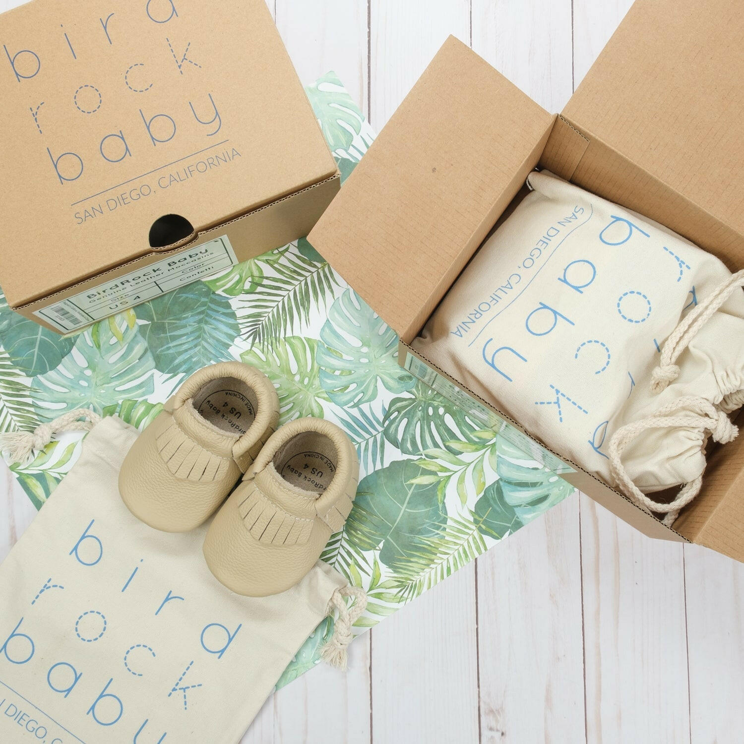 Latte Baby Moccasins Baby Moccasins BirdRock Baby