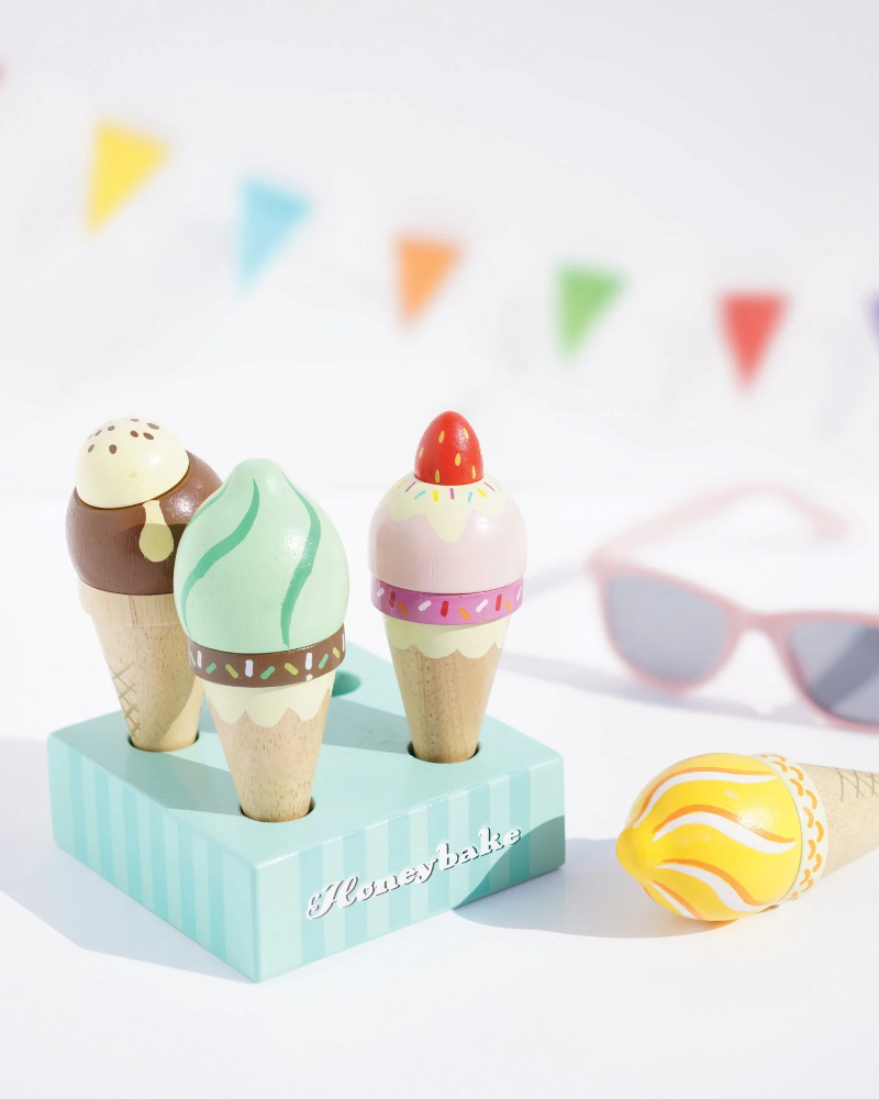Le Toy Van Wooden Ice Cream Cones Pretend Play Le Toy Van