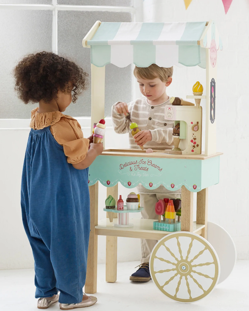 Childrens wooden ice cream cart sales