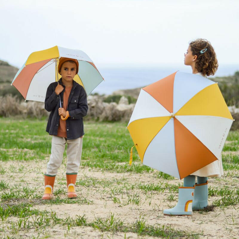 Natural Rubber Rain Boots - Light Blue Shoes Grech & Co.