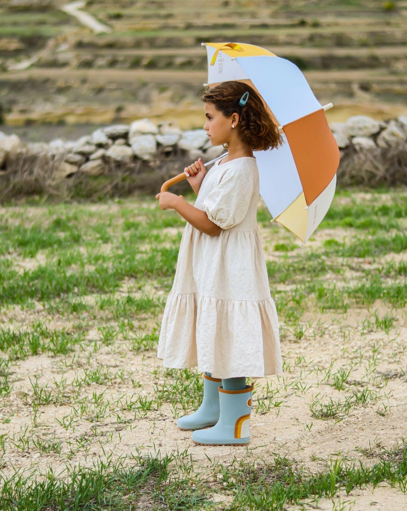 Natural Rubber Rain Boots - Light Blue Shoes Grech & Co.