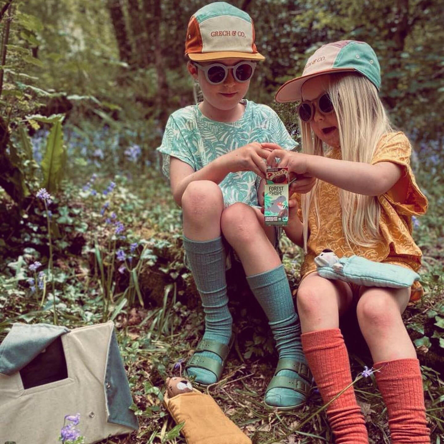 Organic Cotton Knee High Socks - Light Blue Socks Grech & Co.